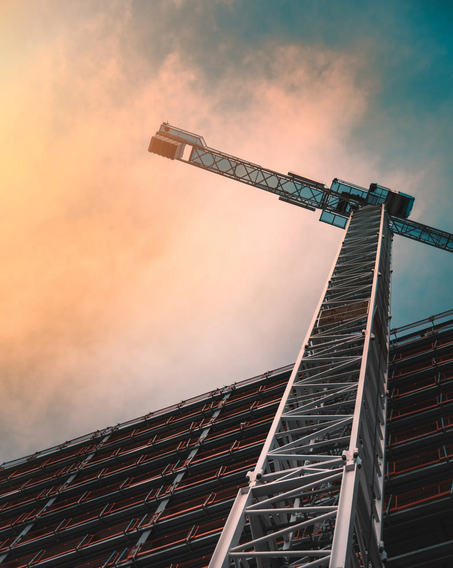 Grue sur un chantier Acsor en cours de réalisation